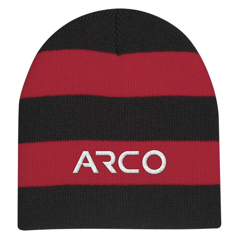 Rugby Stripe Knit Beanie