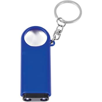 Magnifier And LED Light Key Chain