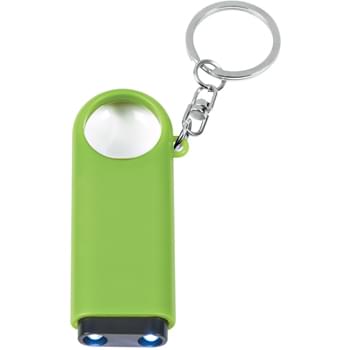 Magnifier And LED Light Key Chain