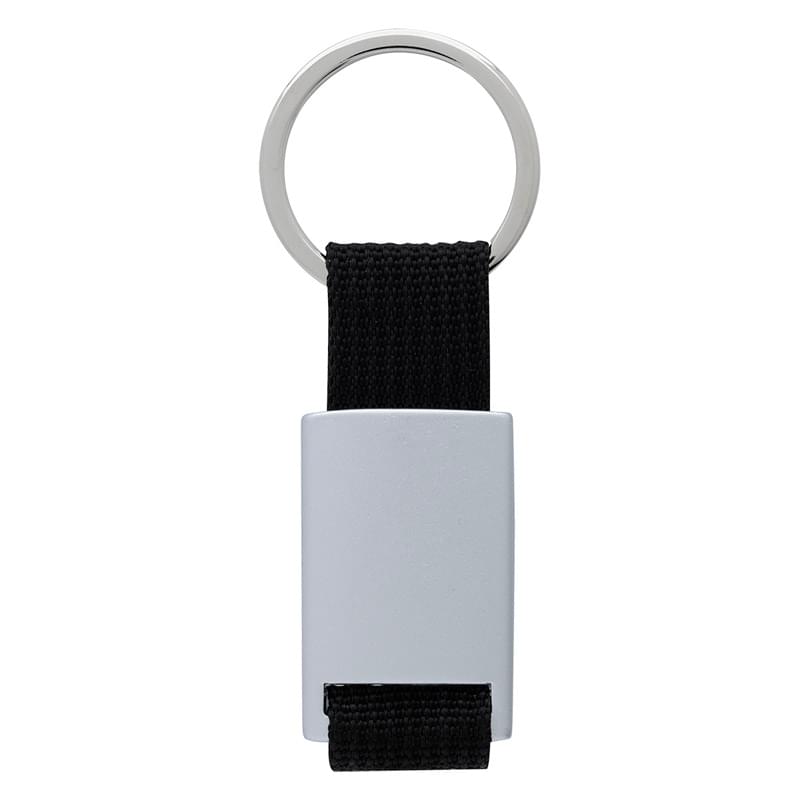 Aluminum Key Tag With Web Strap