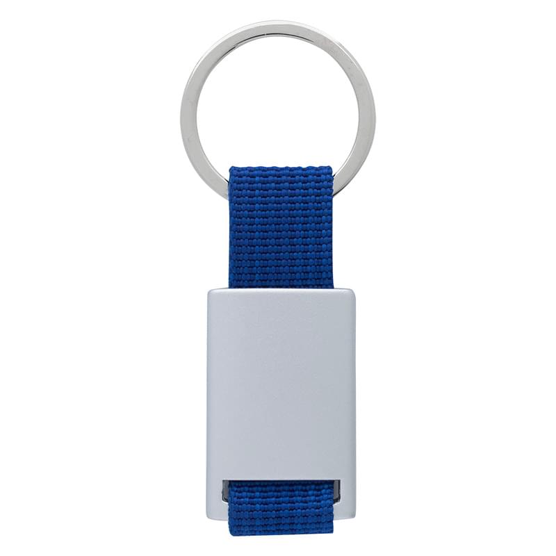 Aluminum Key Tag With Web Strap