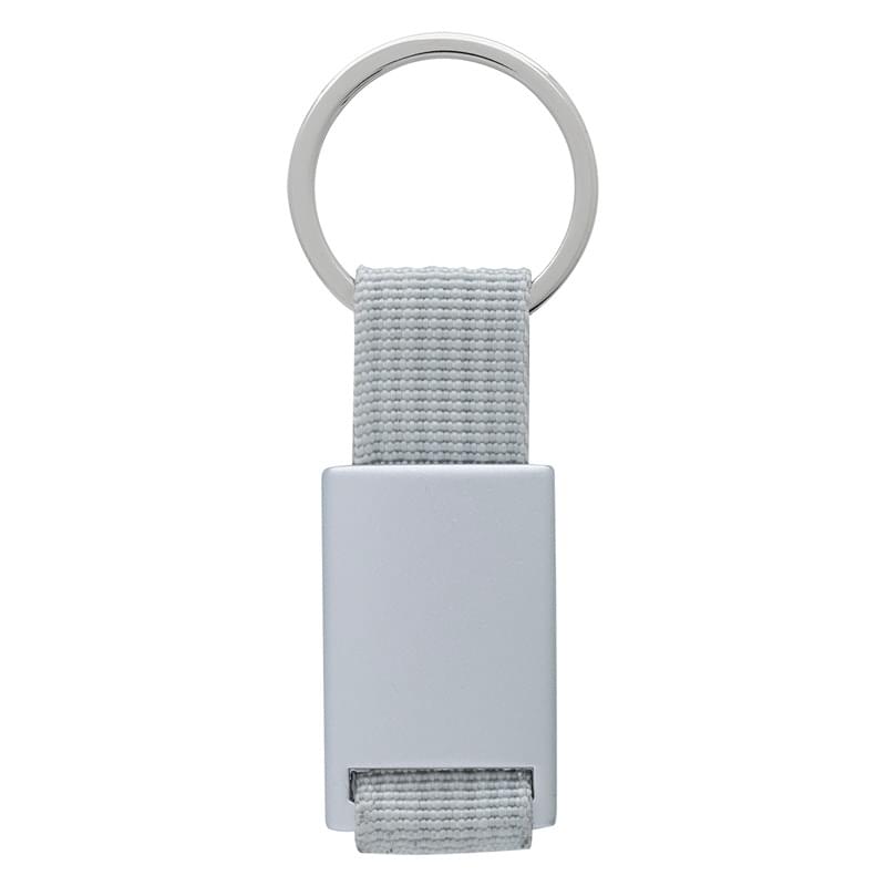 Aluminum Key Tag With Web Strap