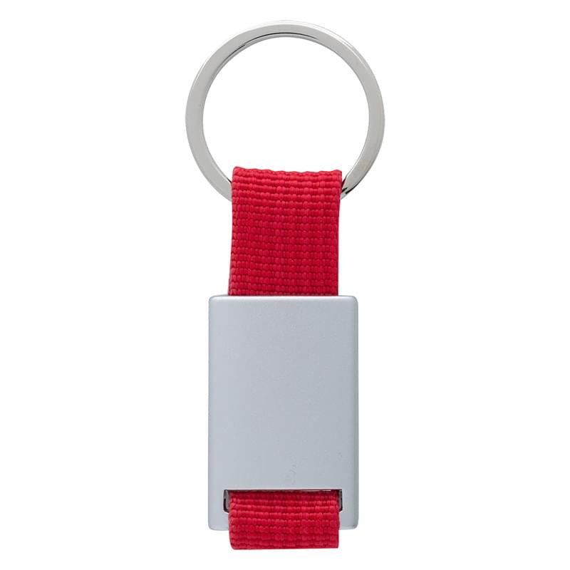 Aluminum Key Tag With Web Strap