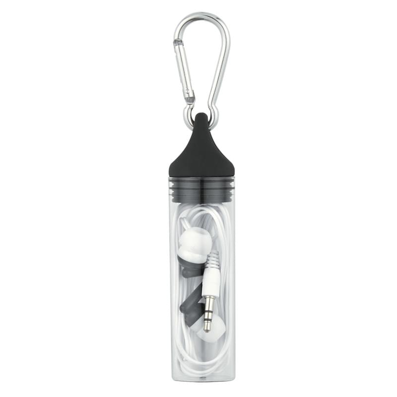 Earbuds In Case With Carabiner