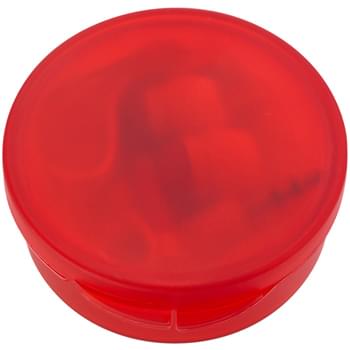 Ear Buds In Round Plastic Case