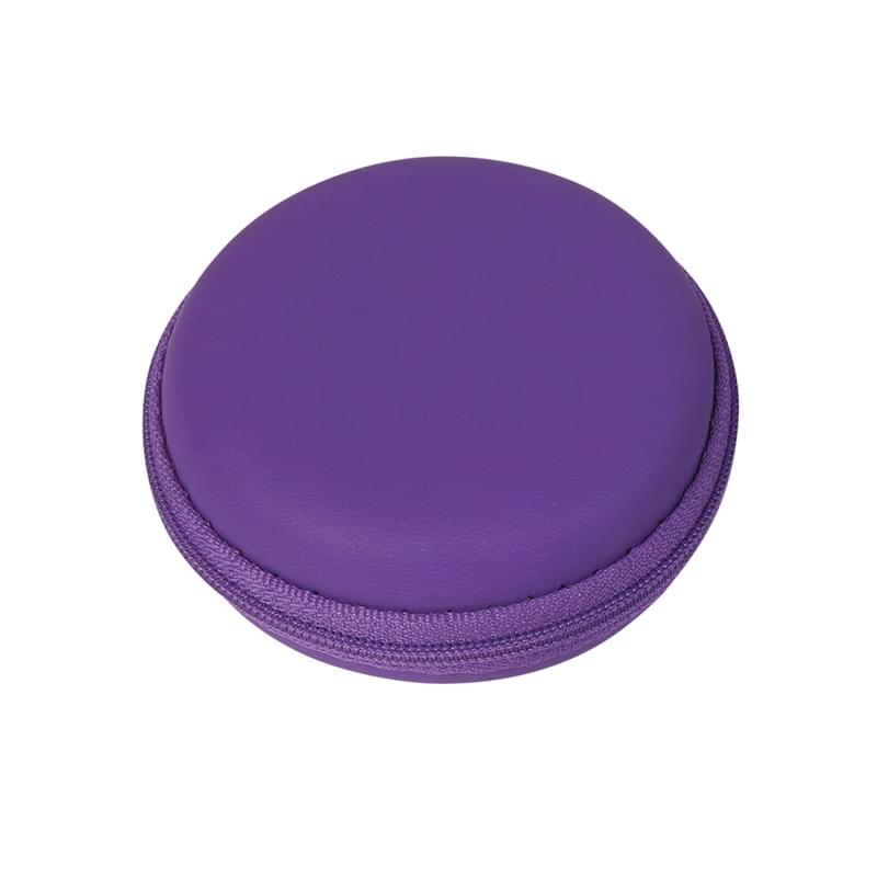 Round Zippered Electronics Travel Case