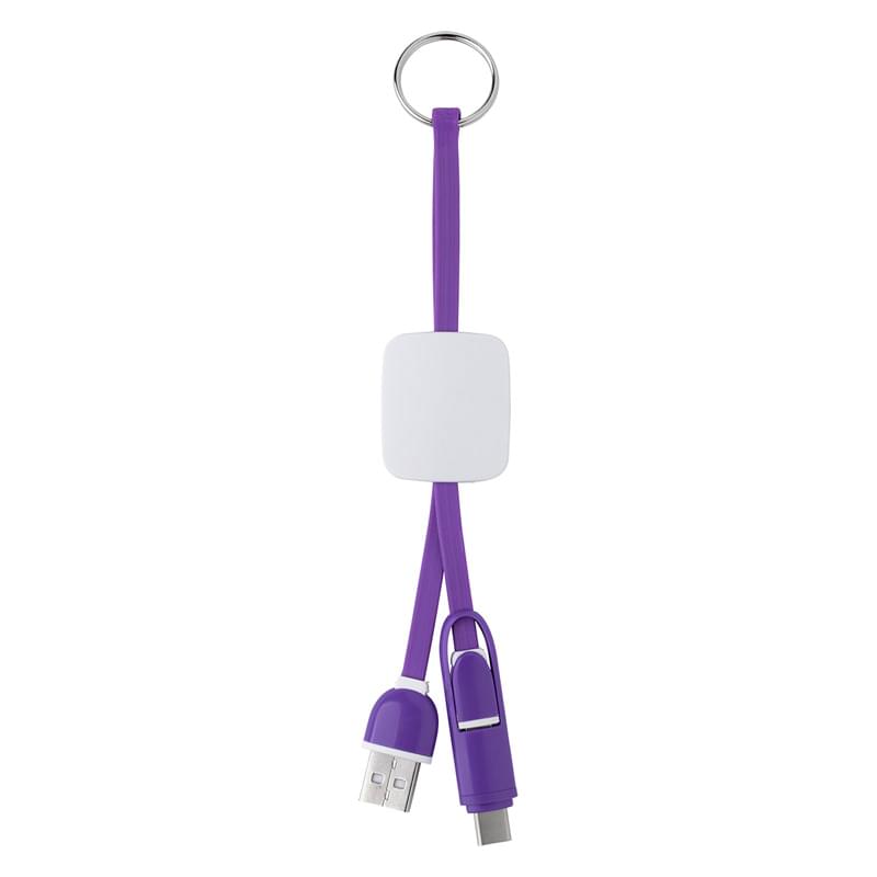 Slide Charging Cables On Key Ring