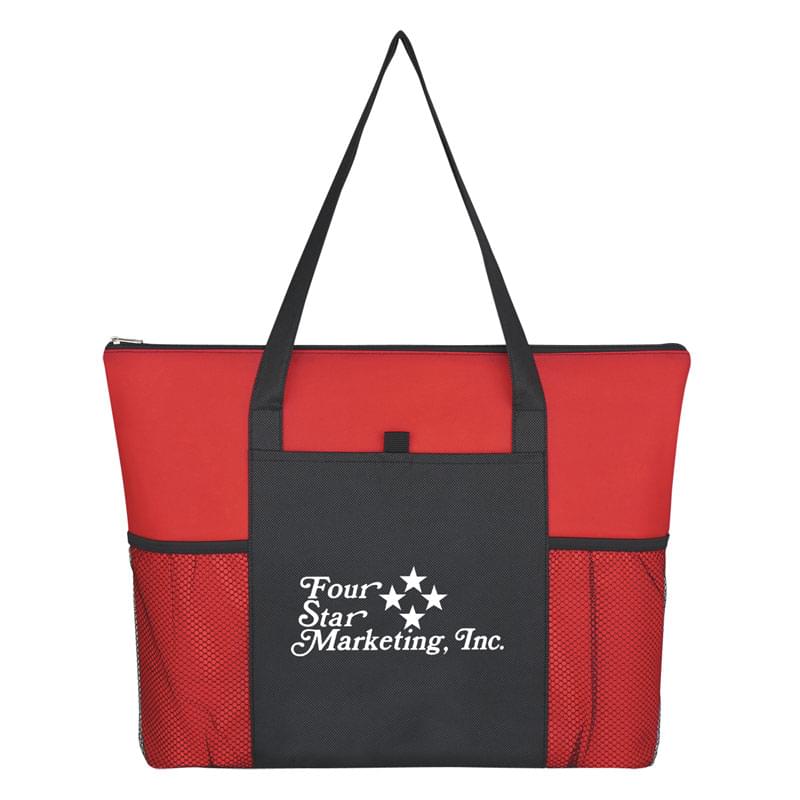 Non-Woven Voyager Zippered Tote Bag