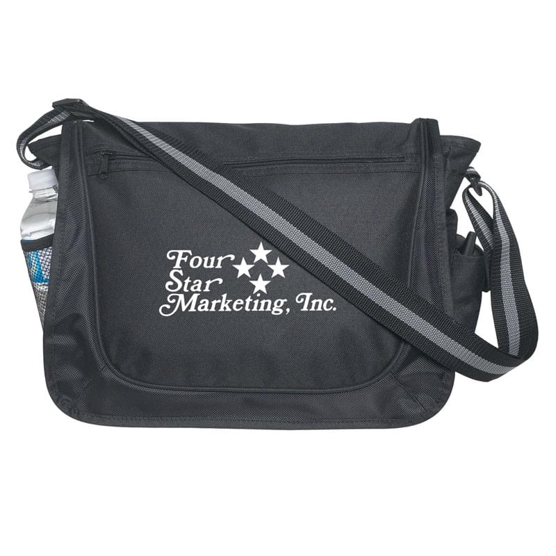 Messenger Bag With Matching Striped Handle