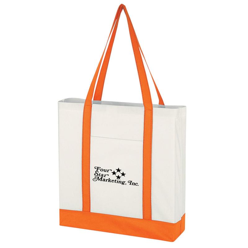 Non-Woven Tote Bag With Trim Colors