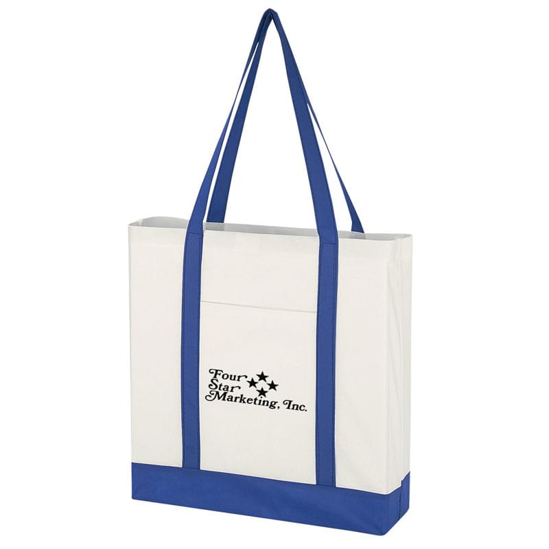 Non-Woven Tote Bag With Trim Colors