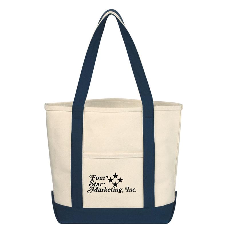 Small Heavy Cotton Canvas Boat Tote