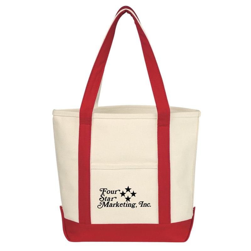 Small Heavy Cotton Canvas Boat Tote