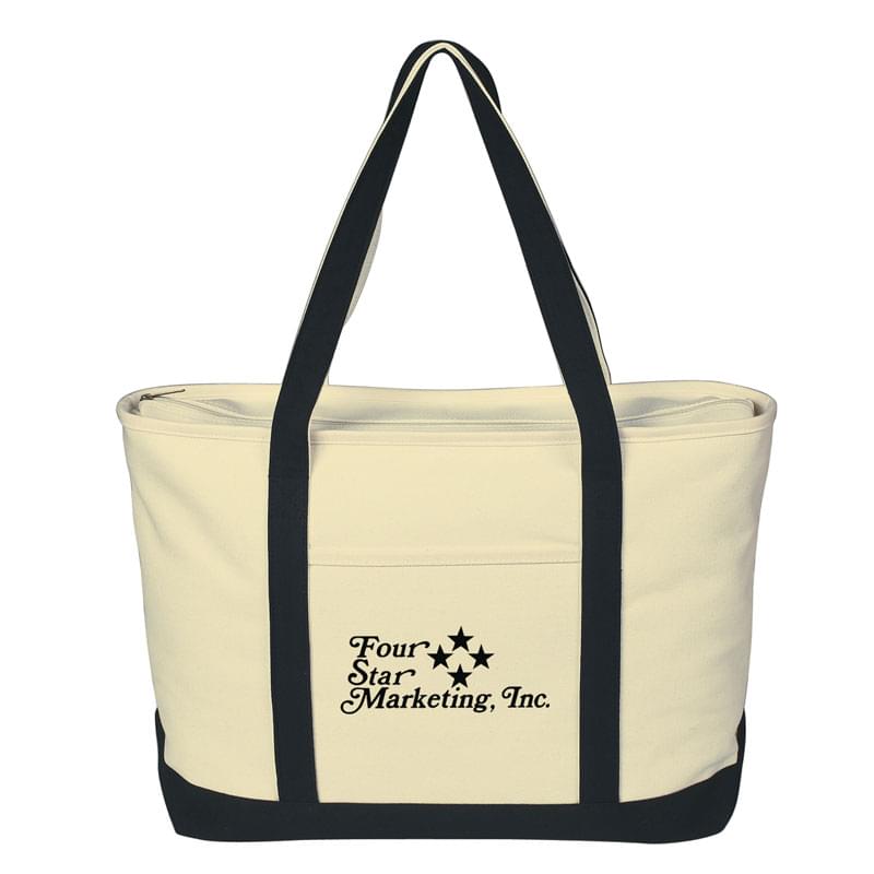 Large Heavy Cotton Canvas Boat Tote