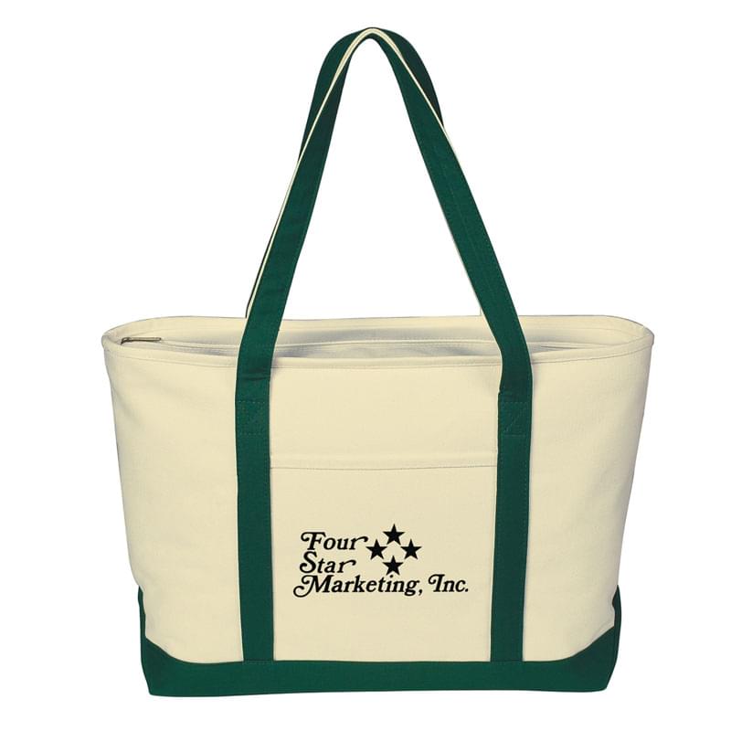 Large Heavy Cotton Canvas Boat Tote