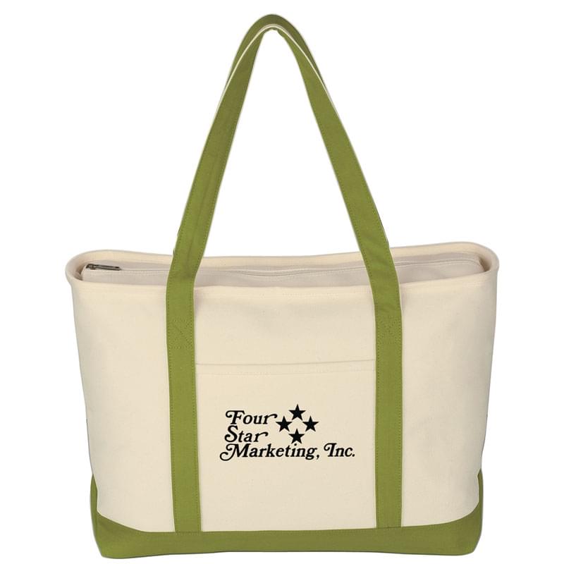 Large Heavy Cotton Canvas Boat Tote