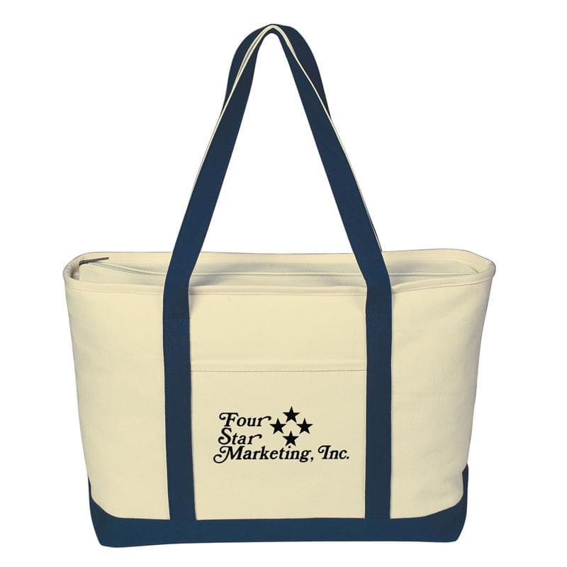 Large Heavy Cotton Canvas Boat Tote
