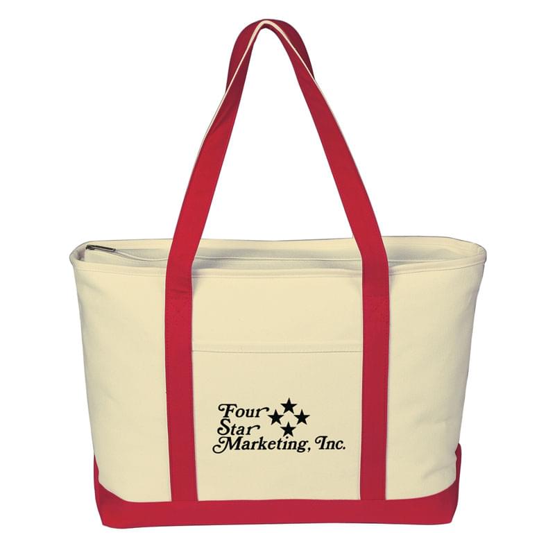 Large Heavy Cotton Canvas Boat Tote