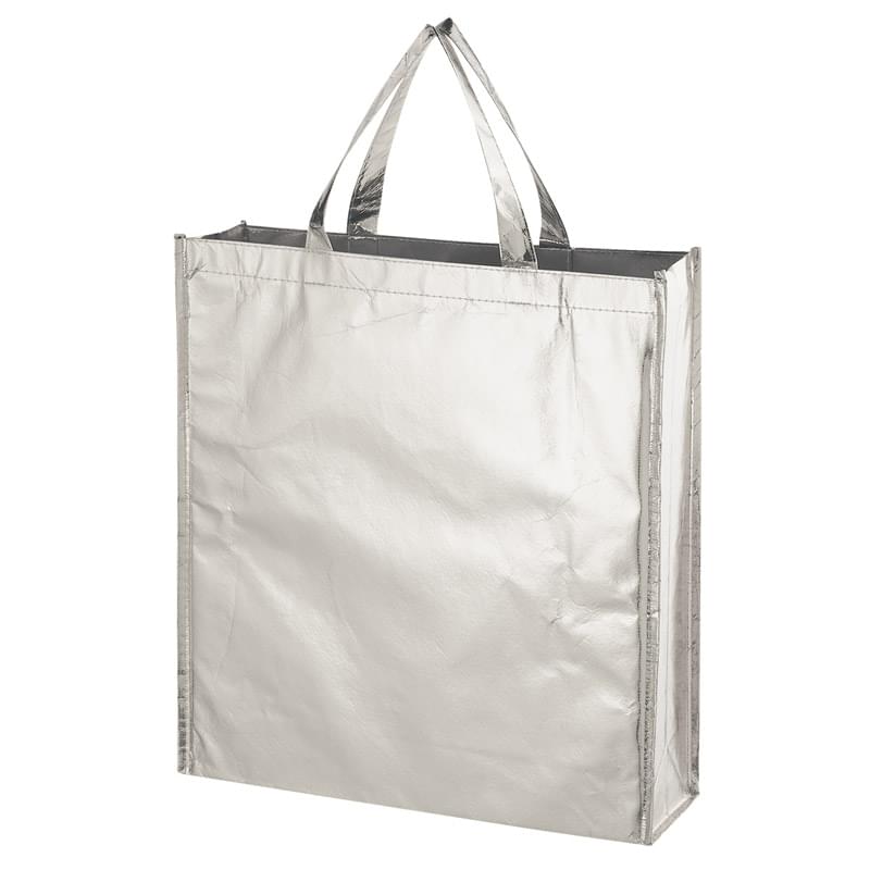 Metallic Non-Woven Shopper Tote Bag