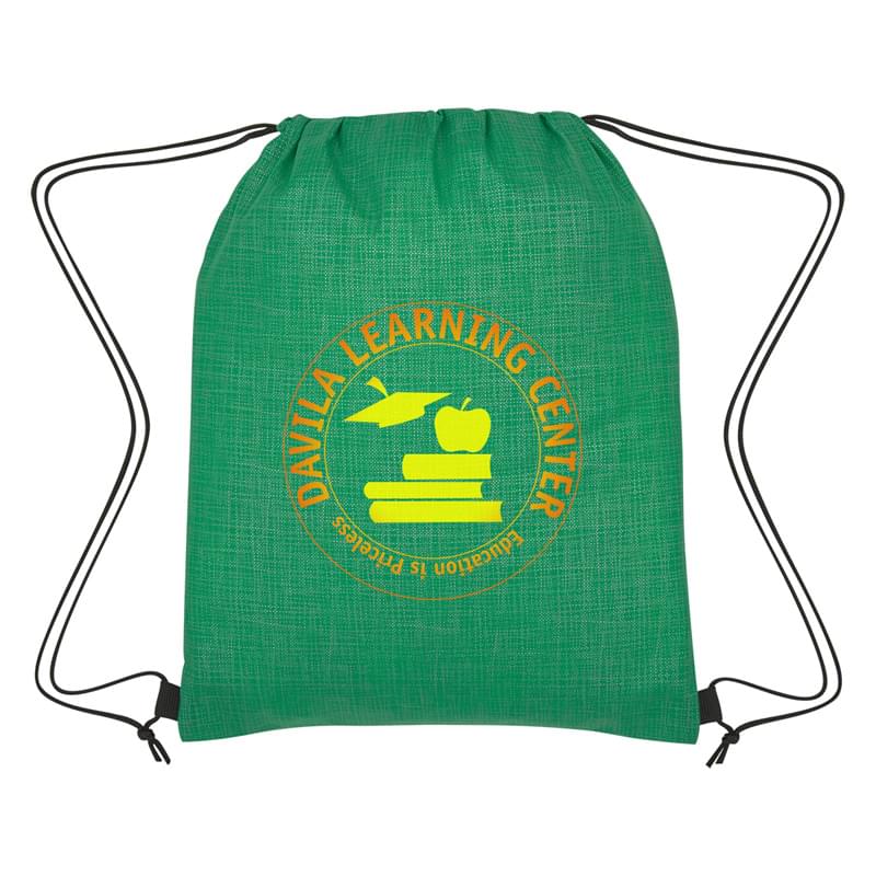 Crosshatch Non-Woven Drawstring Bag