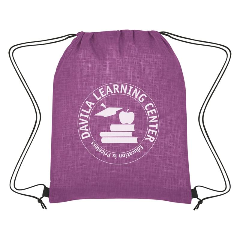 Crosshatch Non-Woven Drawstring Bag