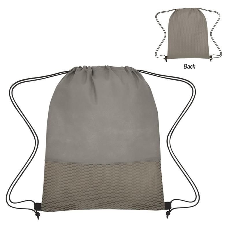 Non-Woven Wave Design Drawstring Bag