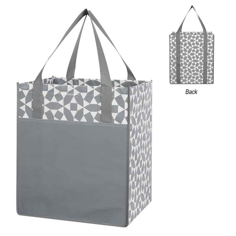 Non-Woven Geometric Shopping Tote Bag