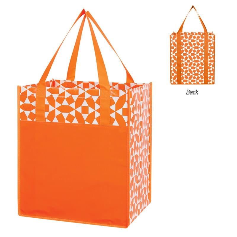 Non-Woven Geometric Shopping Tote Bag