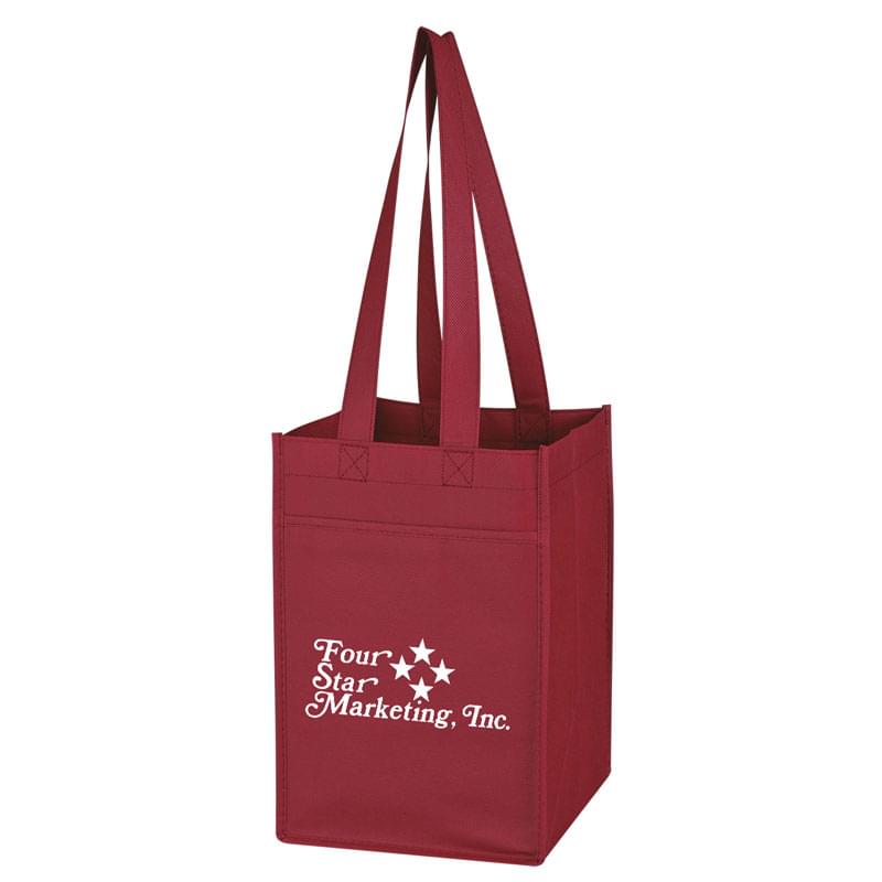 Non-Woven 4 Bottle Wine Tote