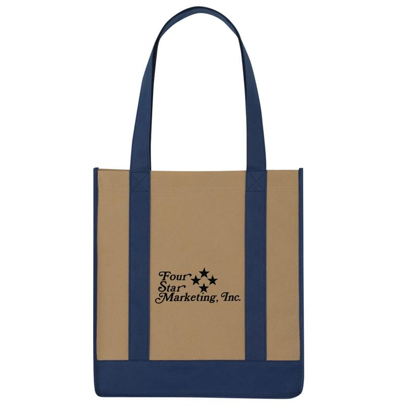 Non-Woven Two-Tone Shopper Tote Bag