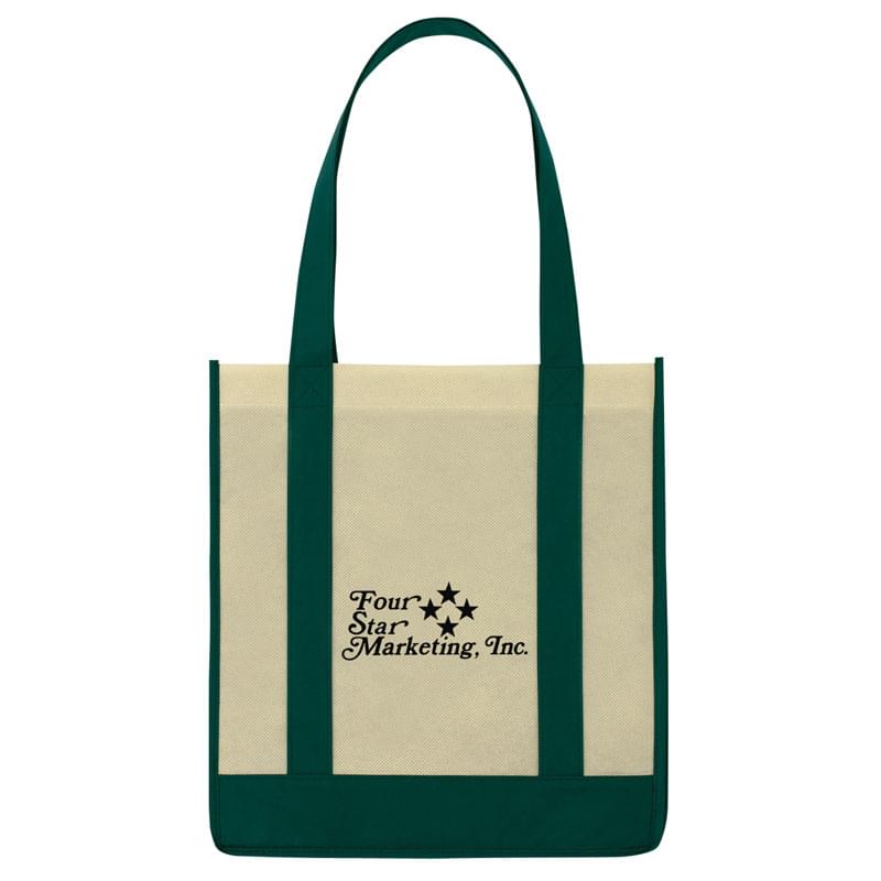 Non-Woven Two-Tone Shopper Tote Bag