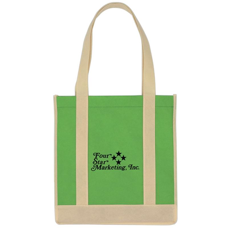 Non-Woven Two-Tone Shopper Tote Bag