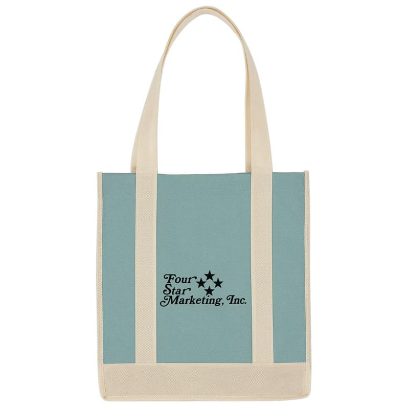 Non-Woven Two-Tone Shopper Tote Bag