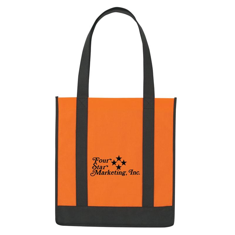 Non-Woven Two-Tone Shopper Tote Bag