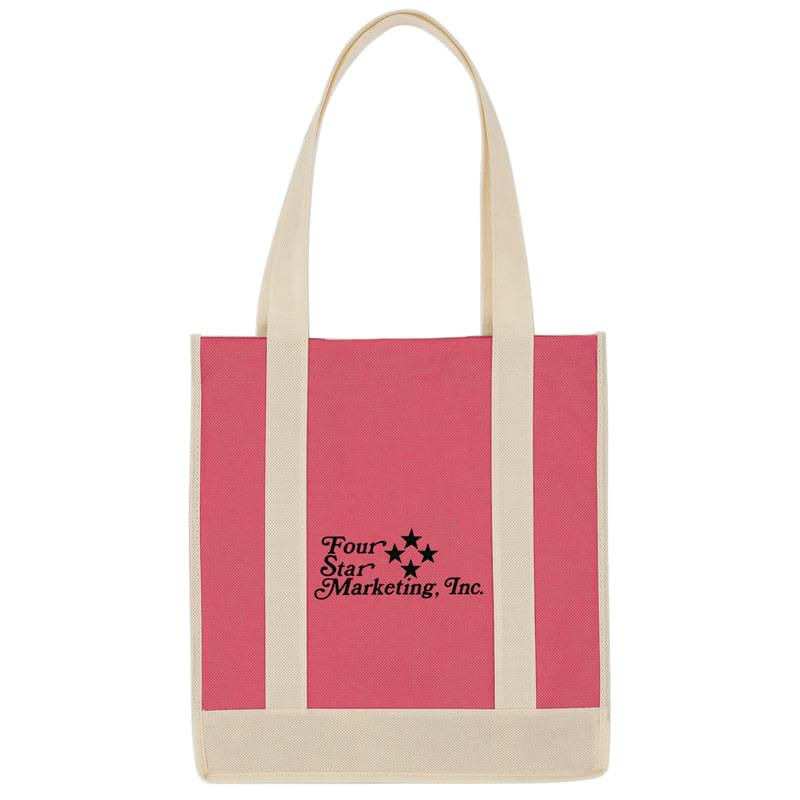 Non-Woven Two-Tone Shopper Tote Bag