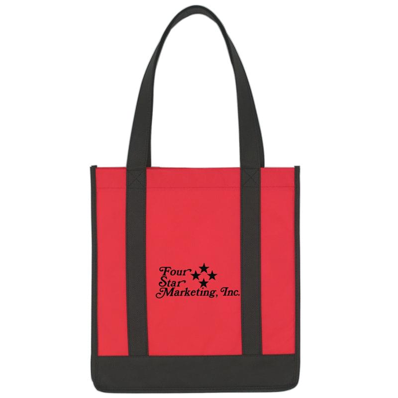 Non-Woven Two-Tone Shopper Tote Bag