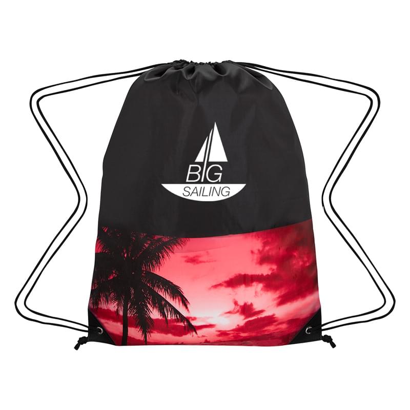 Tropical Drawstring Backpack