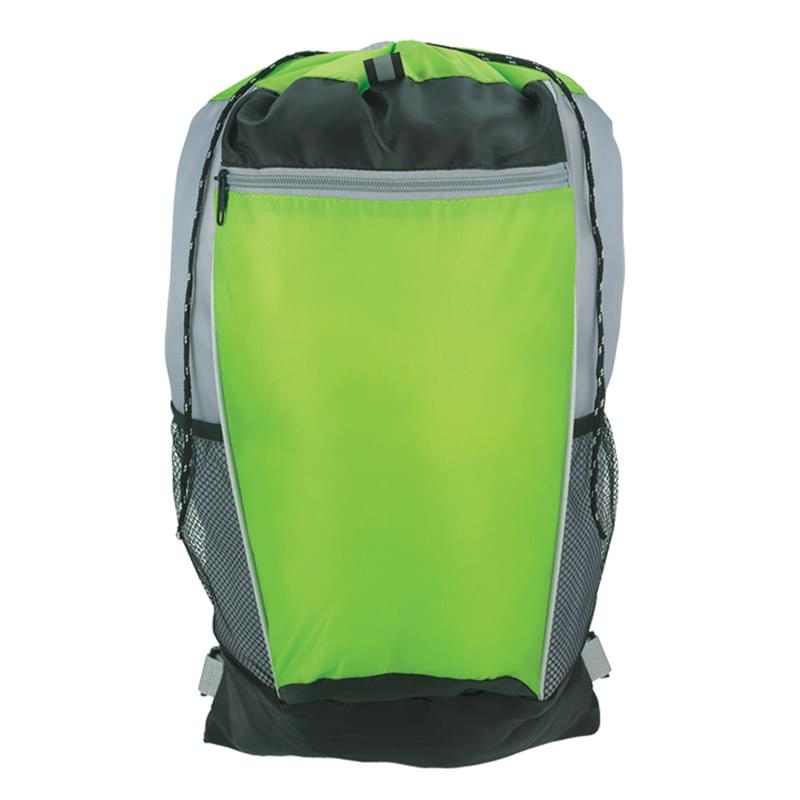 Tri-Color Drawstring Backpack