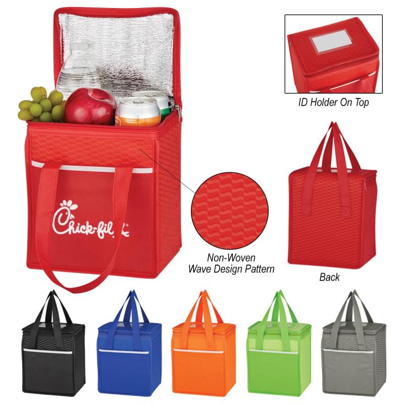 Non-Woven Wave Design Kooler Lunch Bag