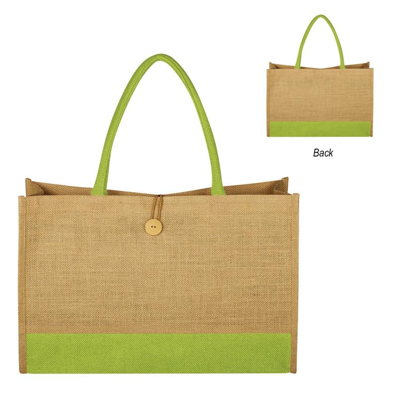 Jute Box Tote Bag