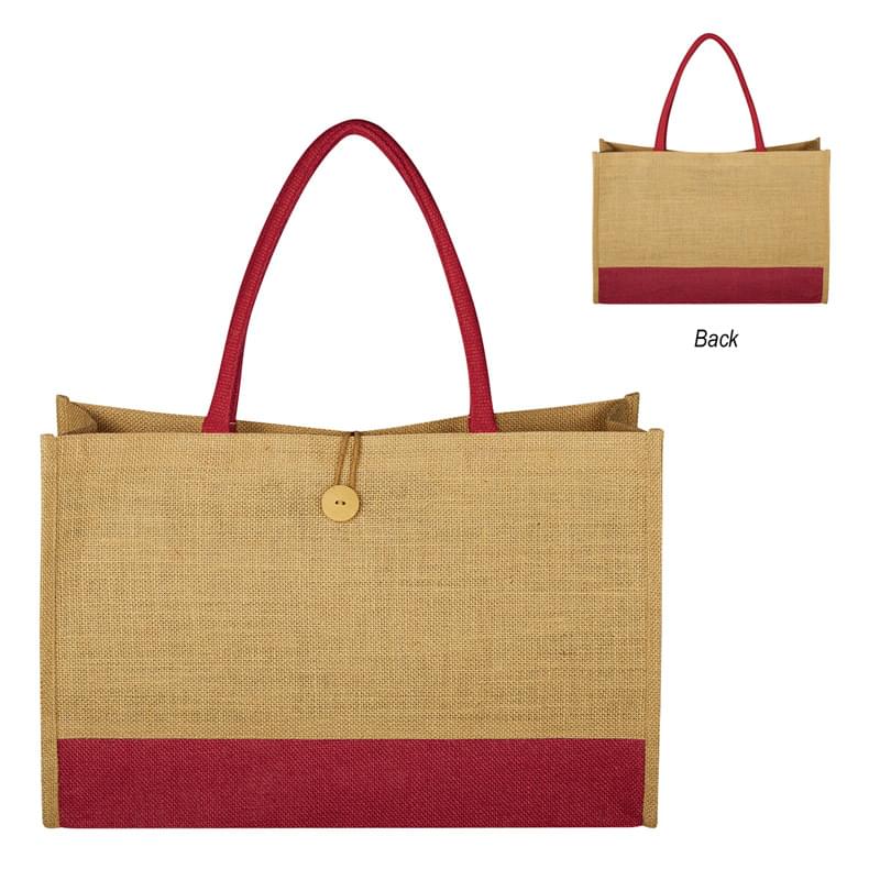 Jute Box Tote Bag