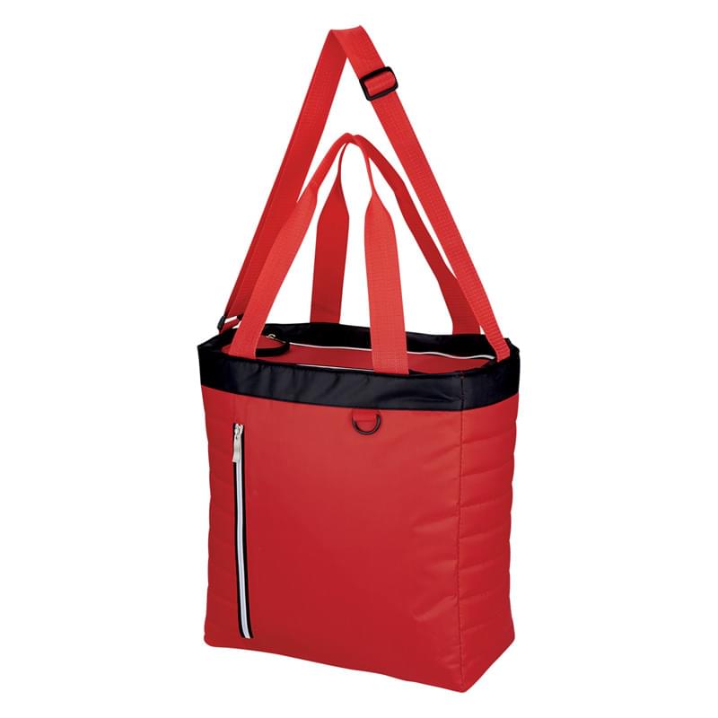 Quilted Slim Line Kooler Tote Bag