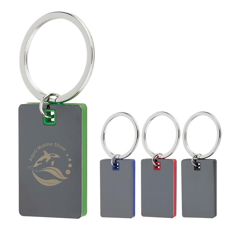 Color Block Mirrored Key Tag