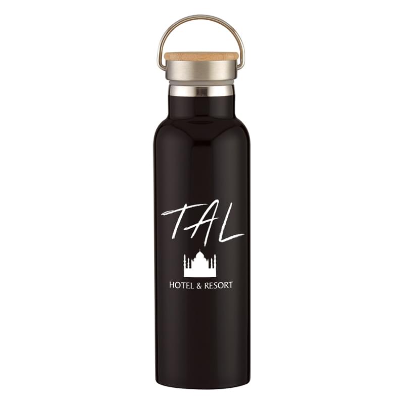 21 Oz. Liberty Stainless Steel Bottle With Wood Lid