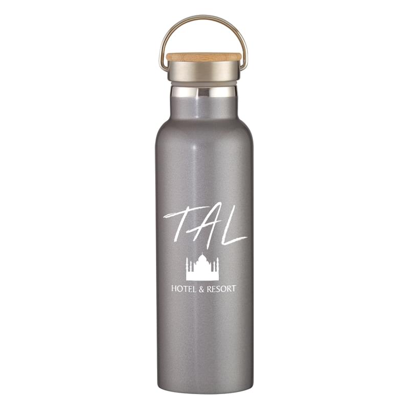 21 Oz. Liberty Stainless Steel Bottle With Wood Lid