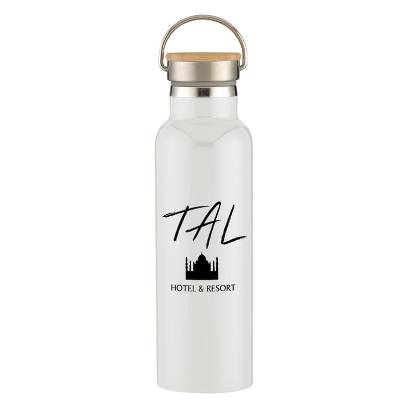 21 Oz. Liberty Stainless Steel Bottle With Wood Lid