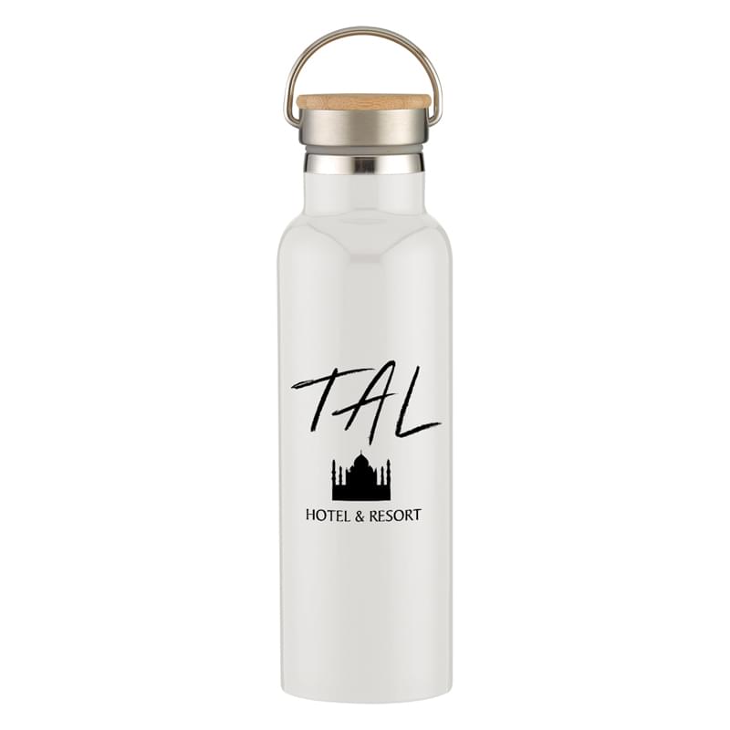 21 Oz. Liberty Stainless Steel Bottle With Wood Lid