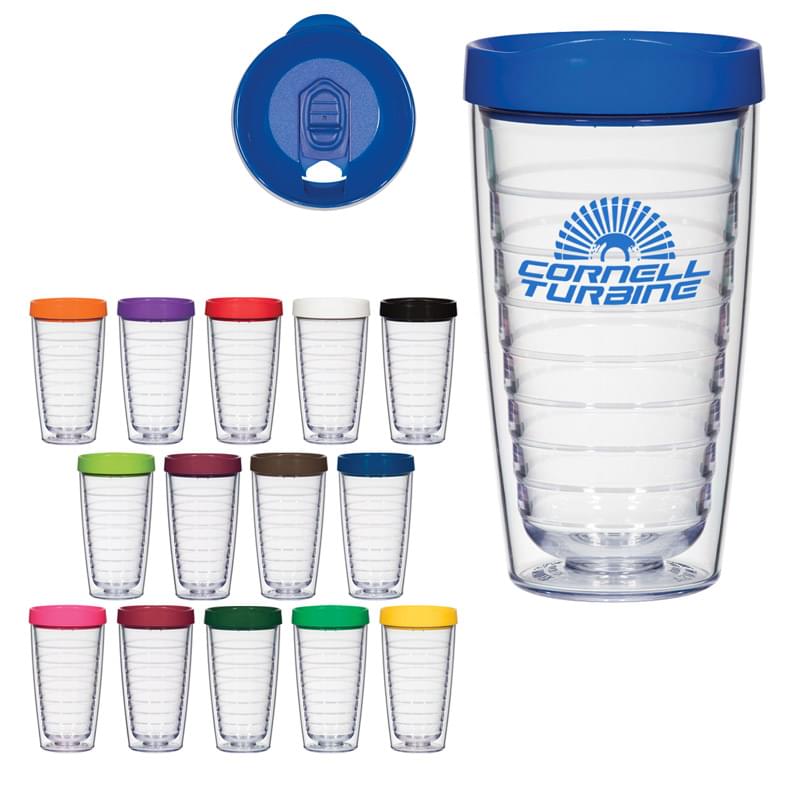 16 Oz. Hydro Double Wall Tumbler With Lid