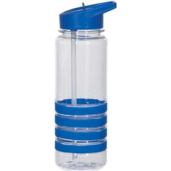 24 Oz. Banded Gripper Bottle With Straw