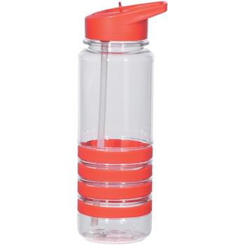 24 Oz. Banded Gripper Bottle With Straw